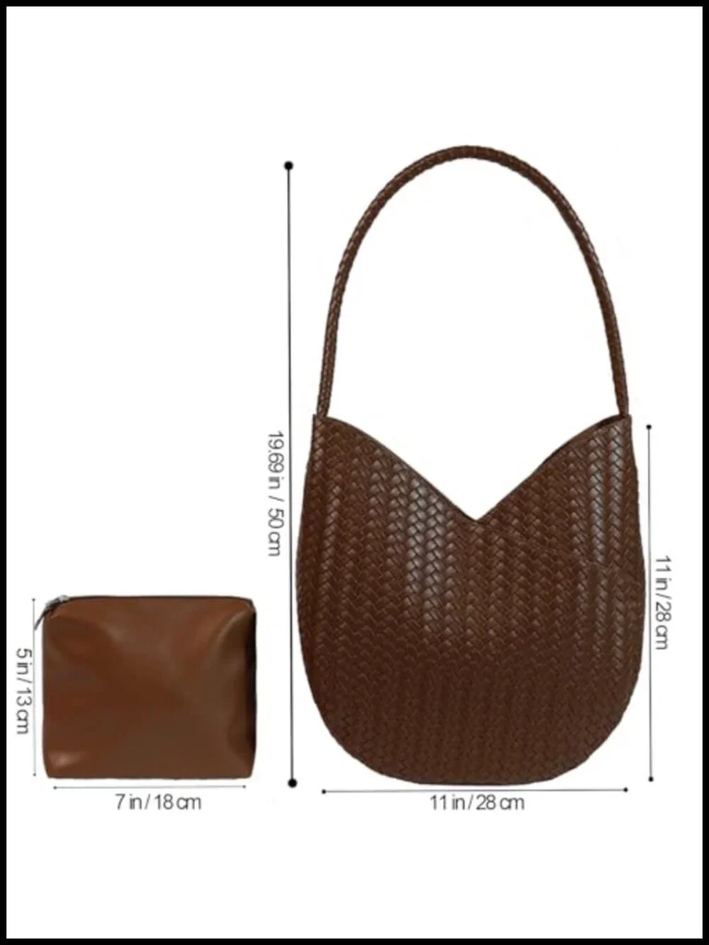 Imitation Woven Leather Hobo Bag Tote Shoulder Bag